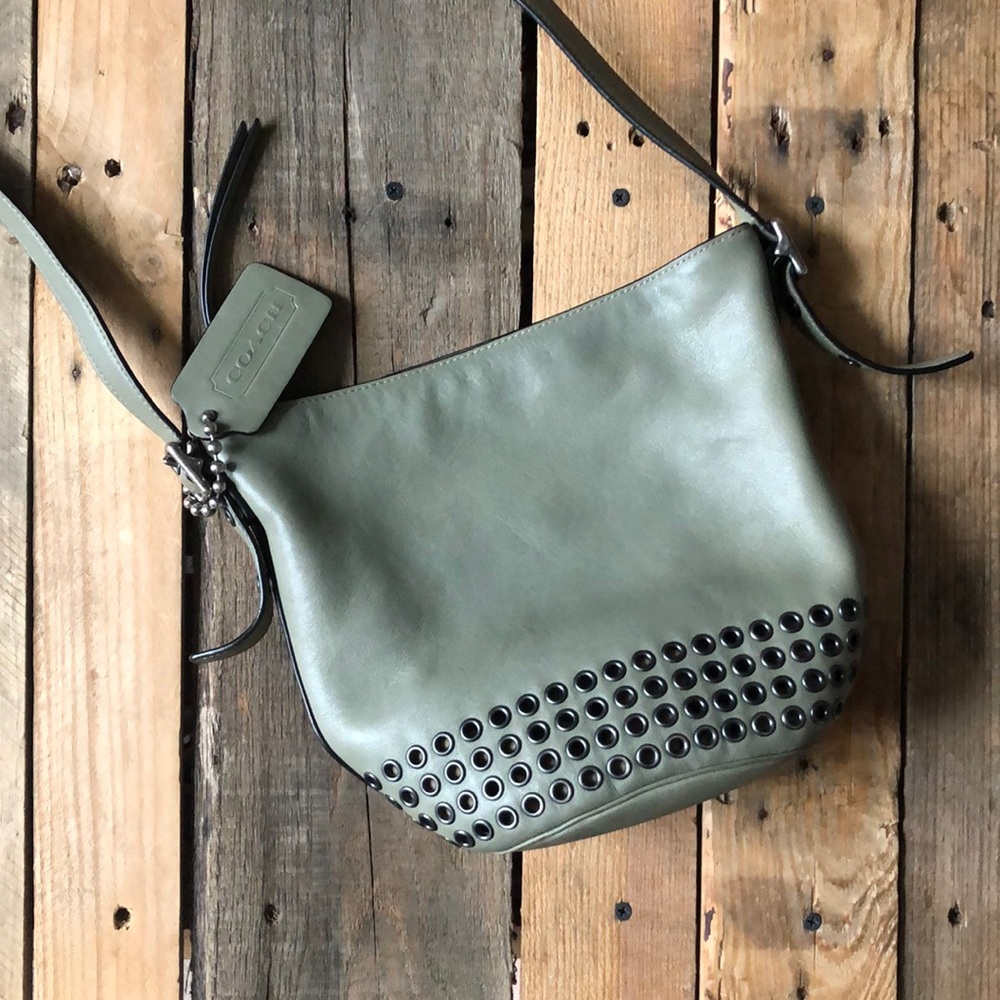 Coach Green Gray Crossbody Bag